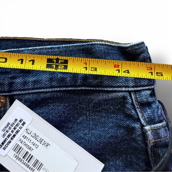 AGOLDE Hilla A-Line Maxi Long Denim Skirt - Pathway - Sz 26 NWT - Picture 7 of 13